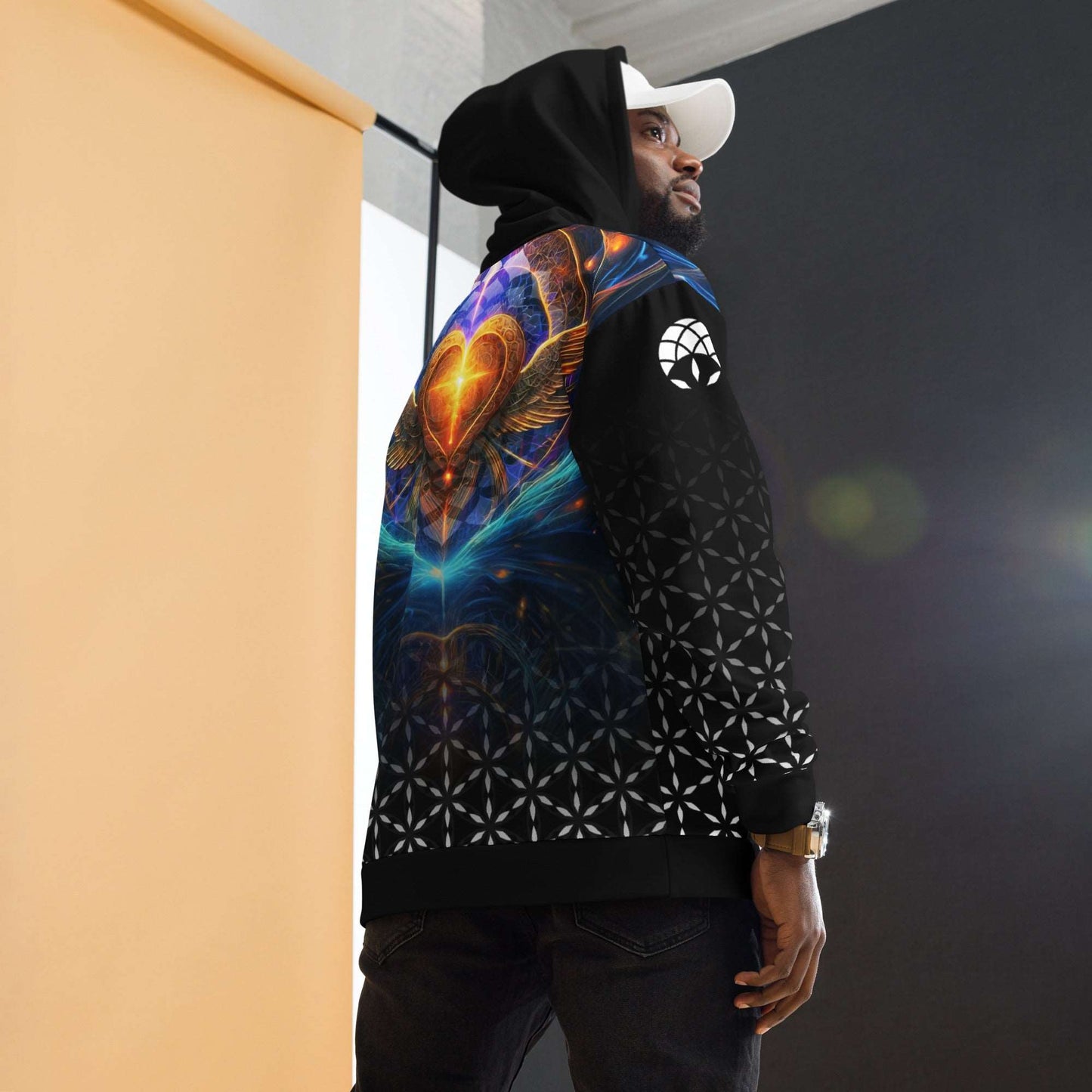 Mystic Wings | Golden Heart Flight Unisex Hoodie