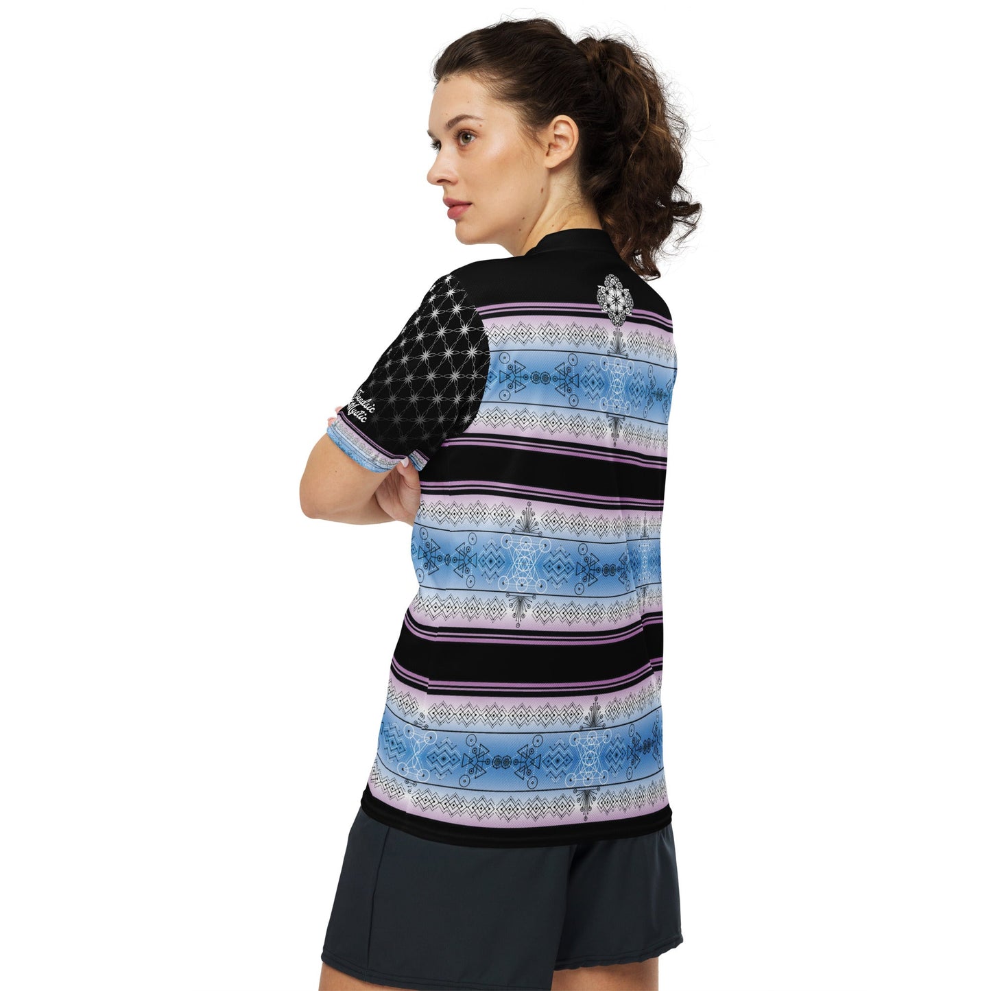 Mystic Frequency T-Shirt | Recycled Sacred Geometry Unisex Sports Jersey Shirt