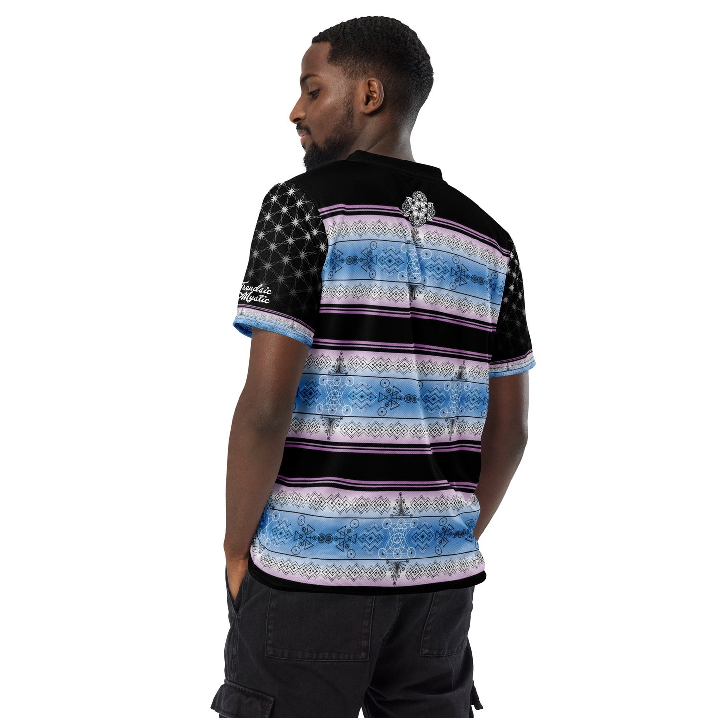 Mystic Frequency T-Shirt | Recycled Sacred Geometry Unisex Sports Jersey Shirt