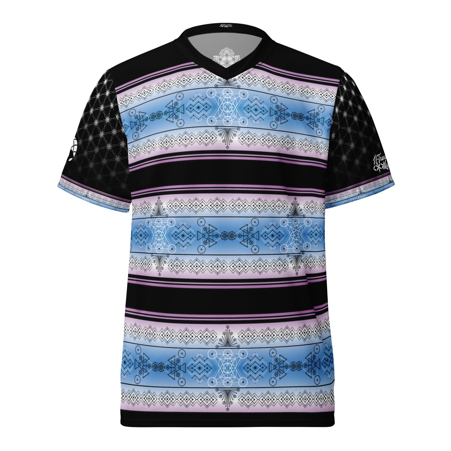 Mystic Frequency T-Shirt | Recycled Sacred Geometry Unisex Sports Jersey Shirt