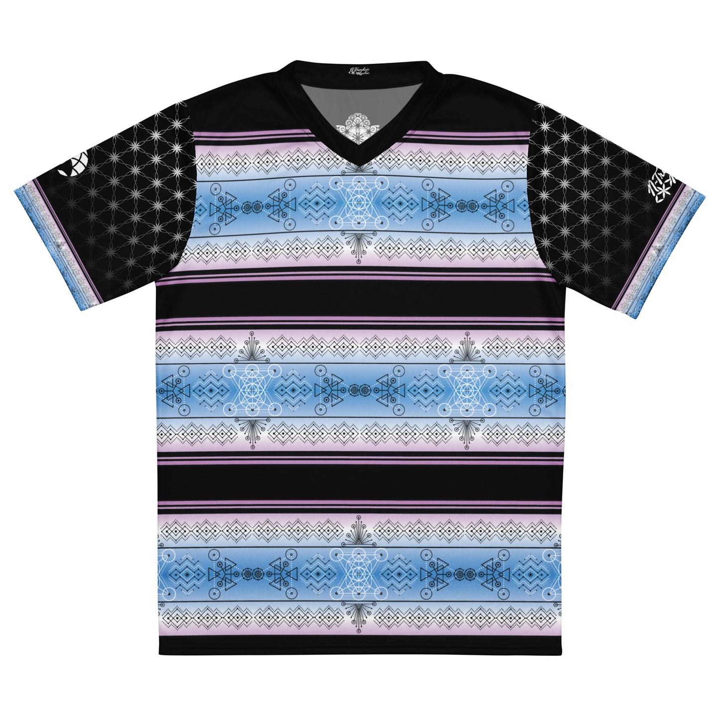 Mystic Frequency T-Shirt | Recycled Sacred Geometry Unisex Sports Jersey Shirt