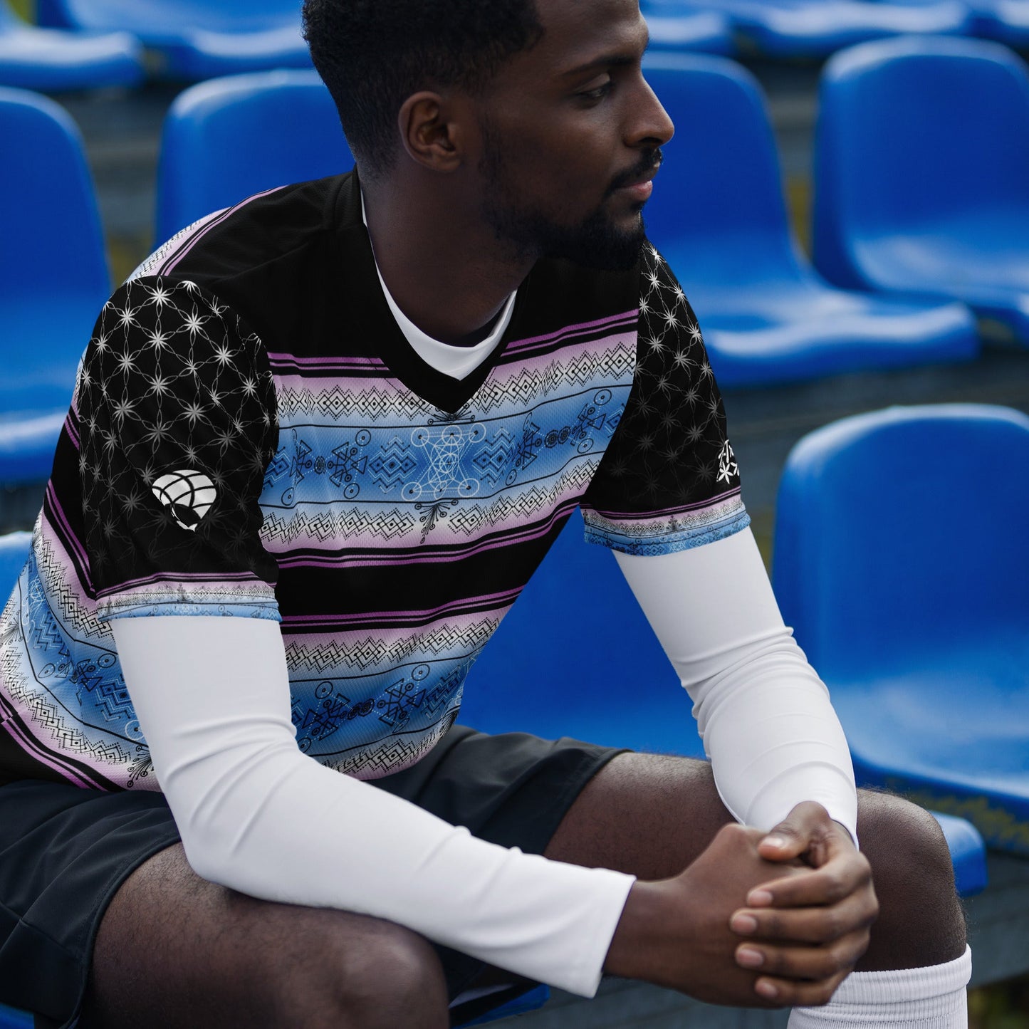 Mystic Frequency T-Shirt | Recycled Sacred Geometry Unisex Sports Jersey Shirt