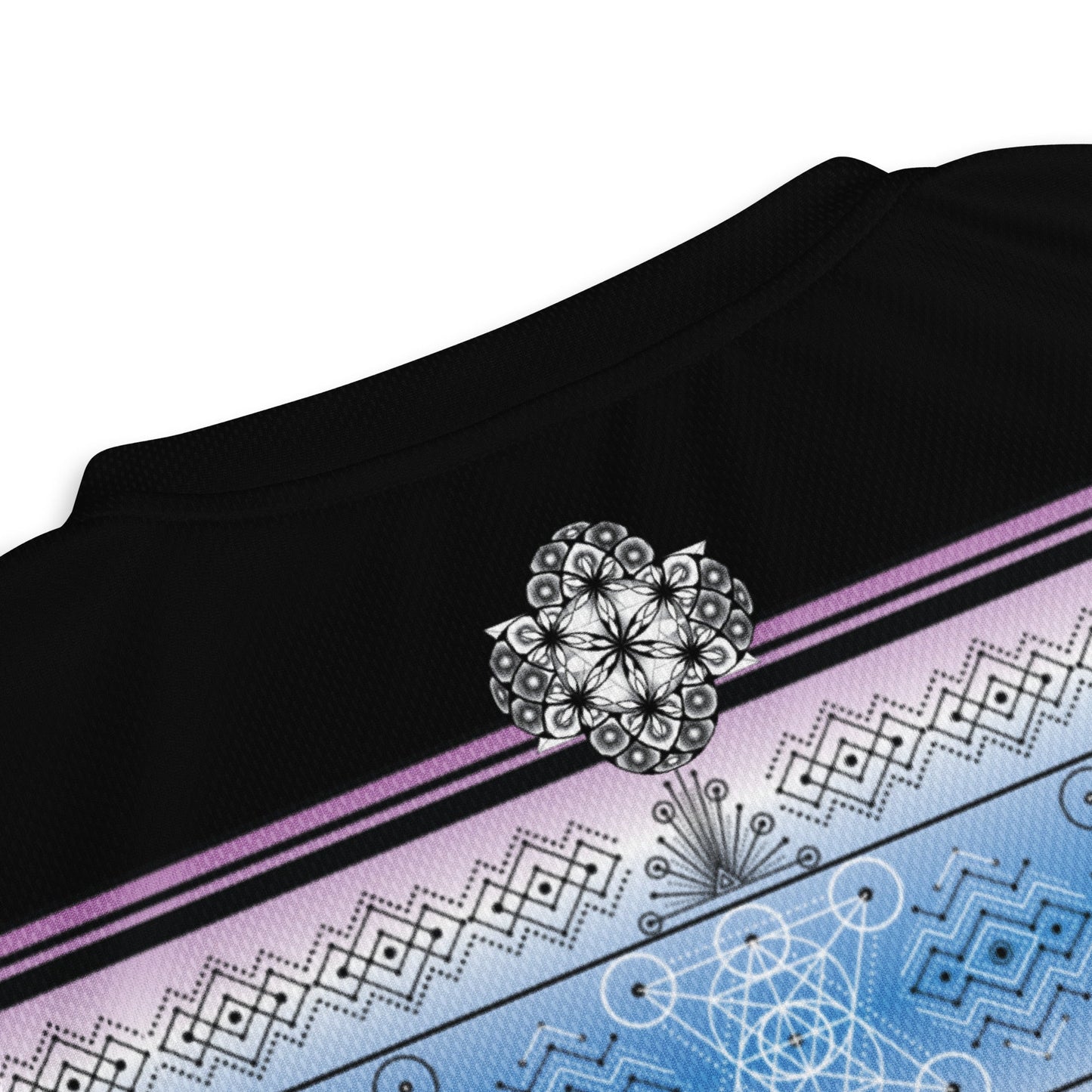 Mystic Frequency T-Shirt | Recycled Sacred Geometry Unisex Sports Jersey Shirt