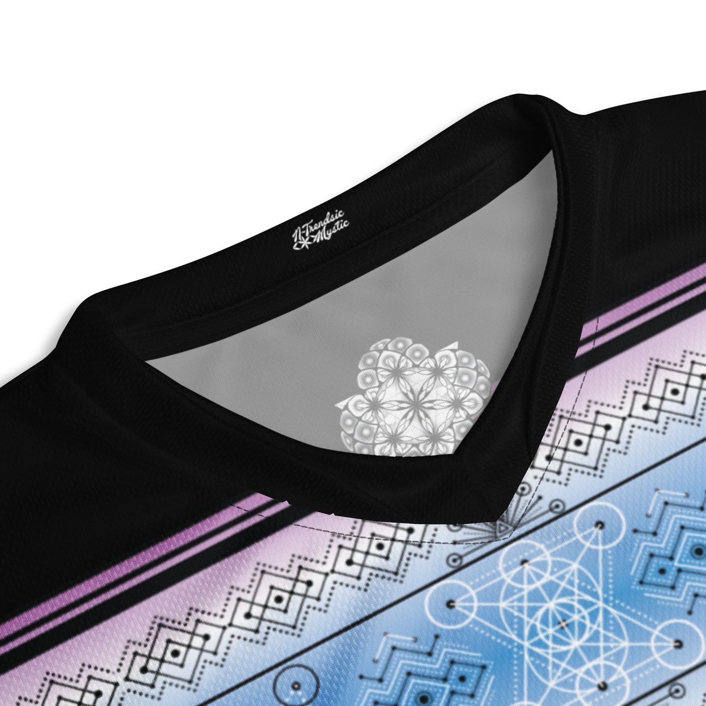 Mystic Frequency T-Shirt | Recycled Sacred Geometry Unisex Sports Jersey Shirt