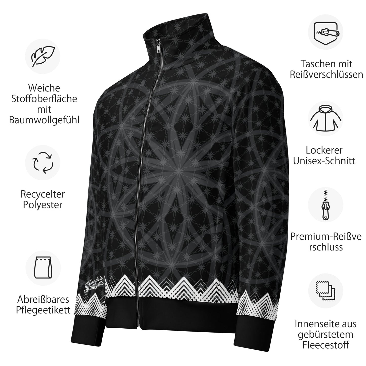 Prima Mystica — Unisex Track Jacket (Sacred Geometry Edition)