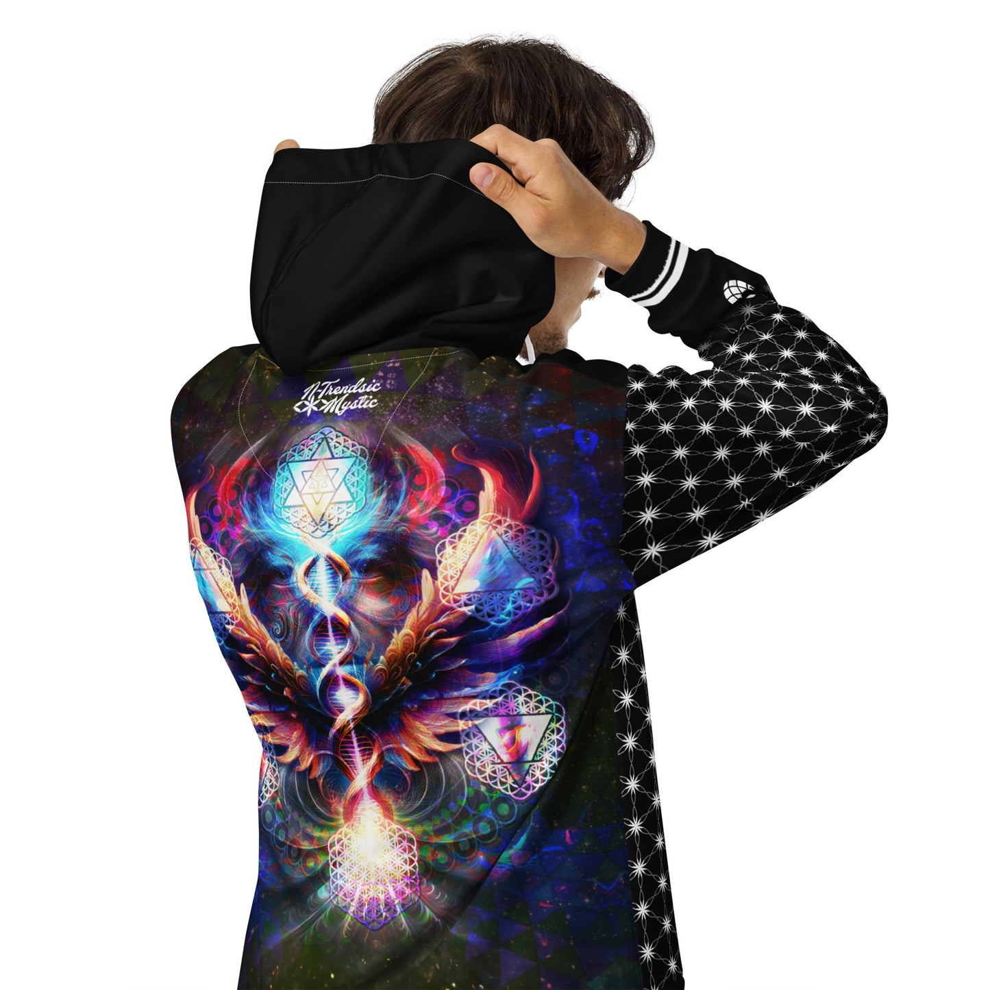 Essence of the All Unisex Zip Hoodie | Sacred Geometry & Cosmic Vision