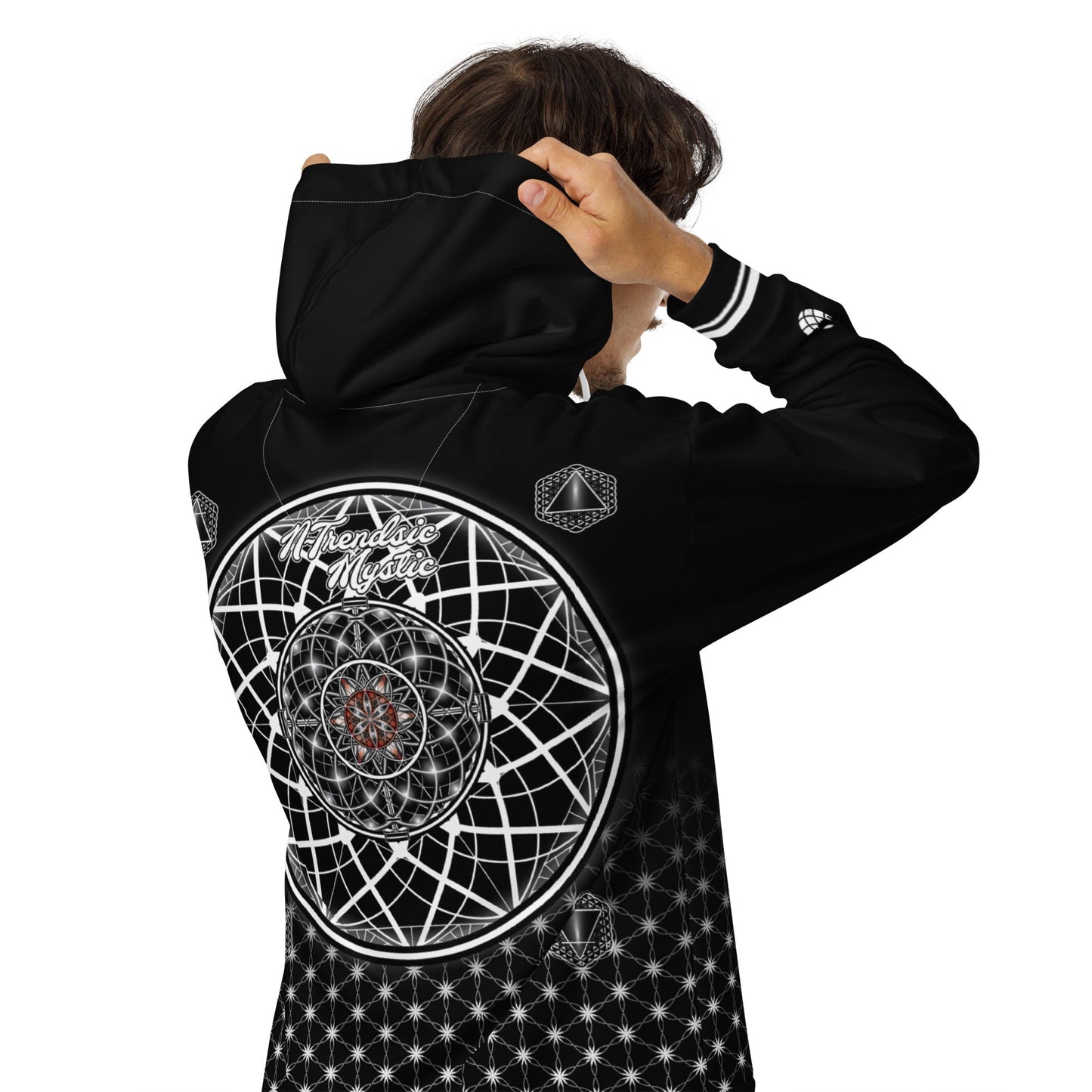 Mystic One Sacred Geometry Zip Hoodie | Signature Cosmic Design