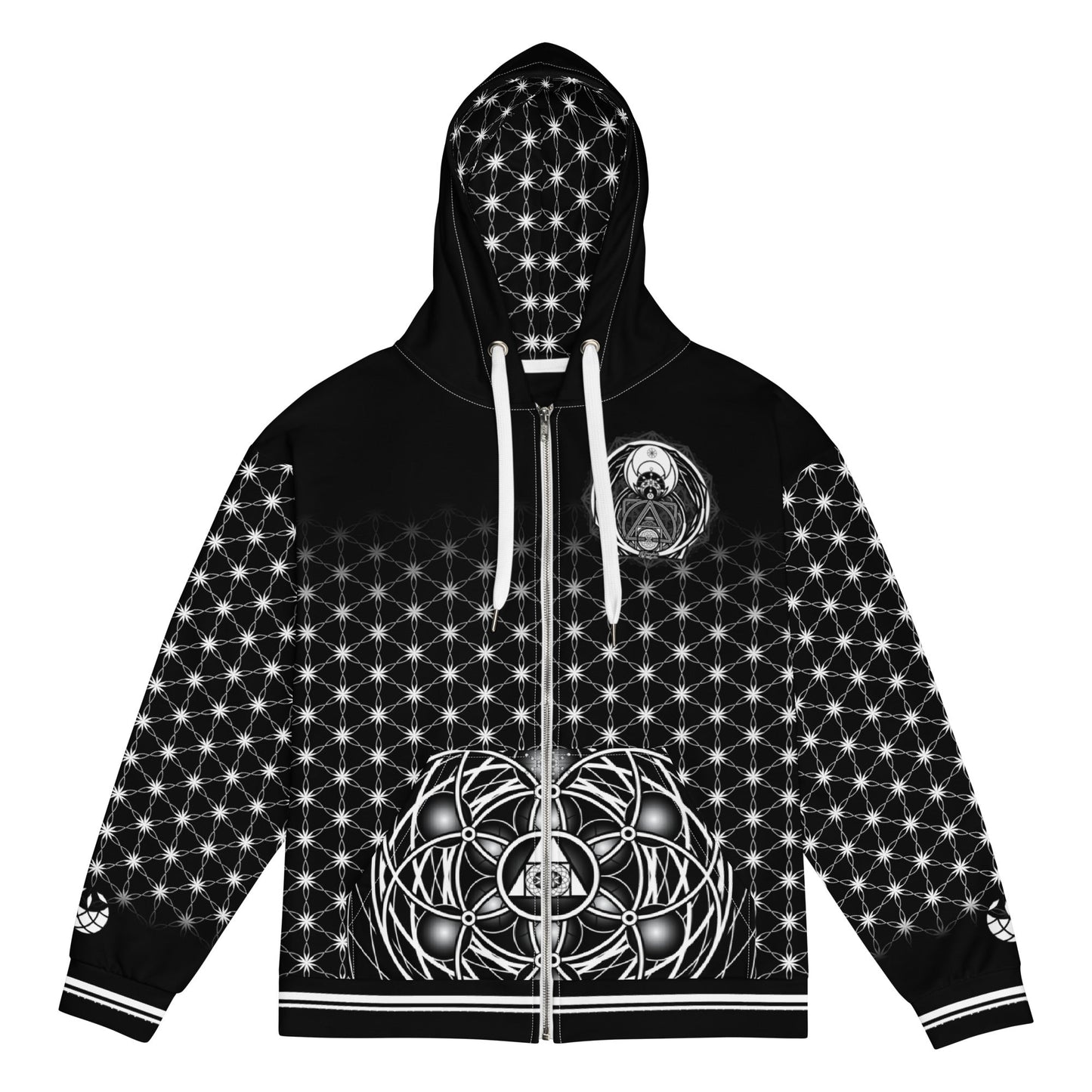 Essence of the All Unisex Zip Hoodie | Sacred Geometry & Cosmic Vision