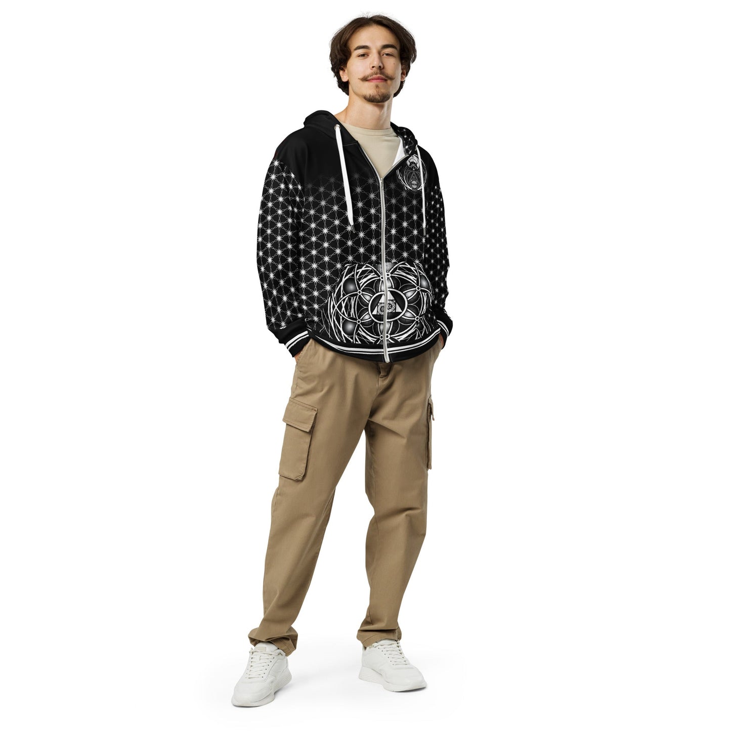 Essence of the All Unisex Zip Hoodie | Sacred Geometry & Cosmic Vision