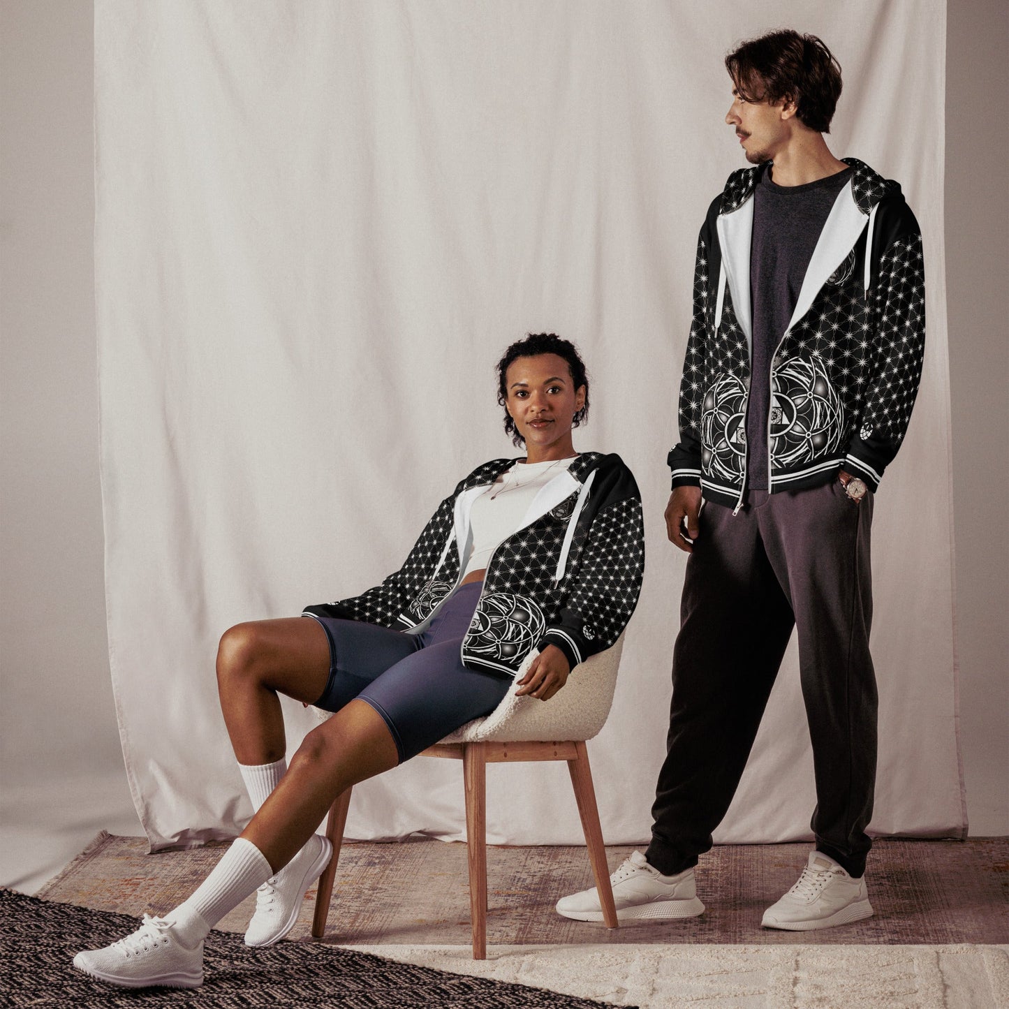 Essence of the All Unisex Zip Hoodie | Sacred Geometry & Cosmic Vision