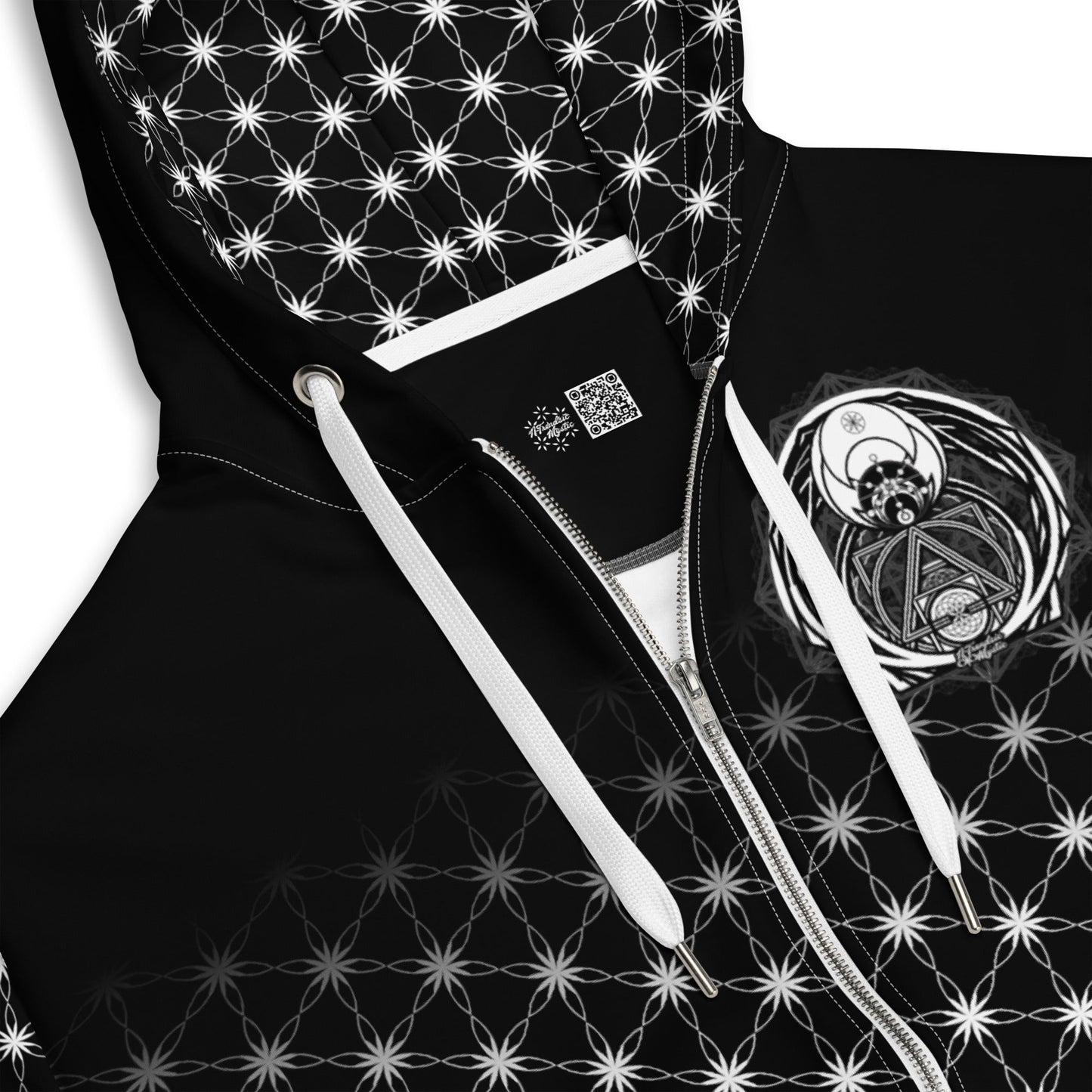 Essence of the All Unisex Zip Hoodie | Sacred Geometry & Cosmic Vision
