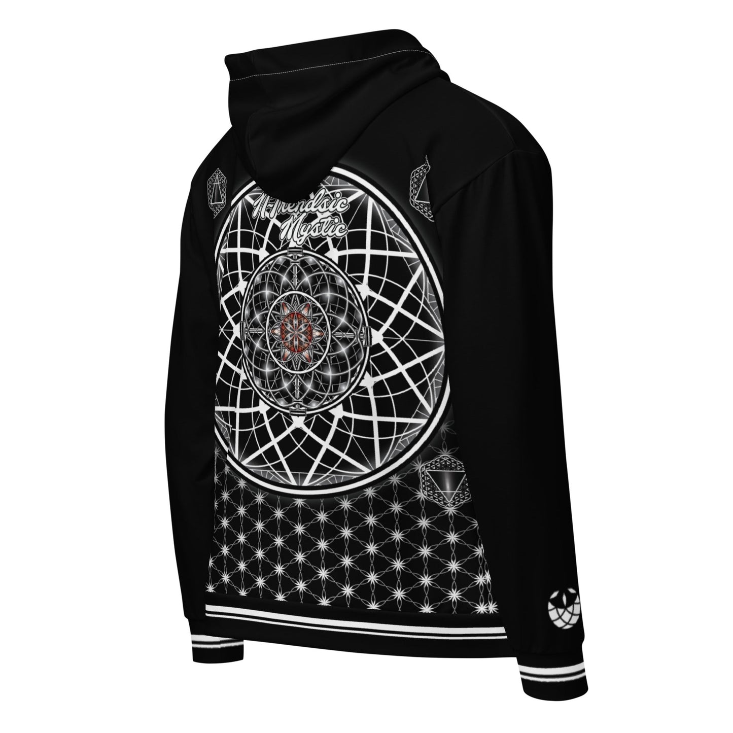 Mystic One Sacred Geometry Zip Hoodie | Signature Cosmic Design