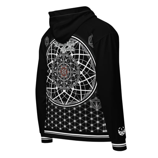 Mystic One Sacred Geometry Zip Hoodie | Signature Cosmic Design