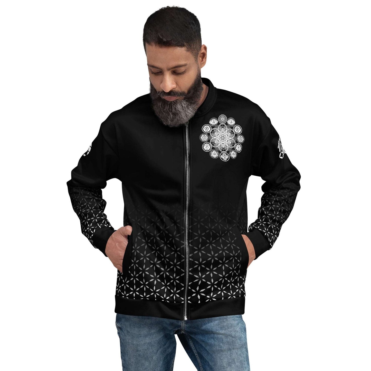 Mystic Contemplation - Vision Portal Unisex Bomber Jacket