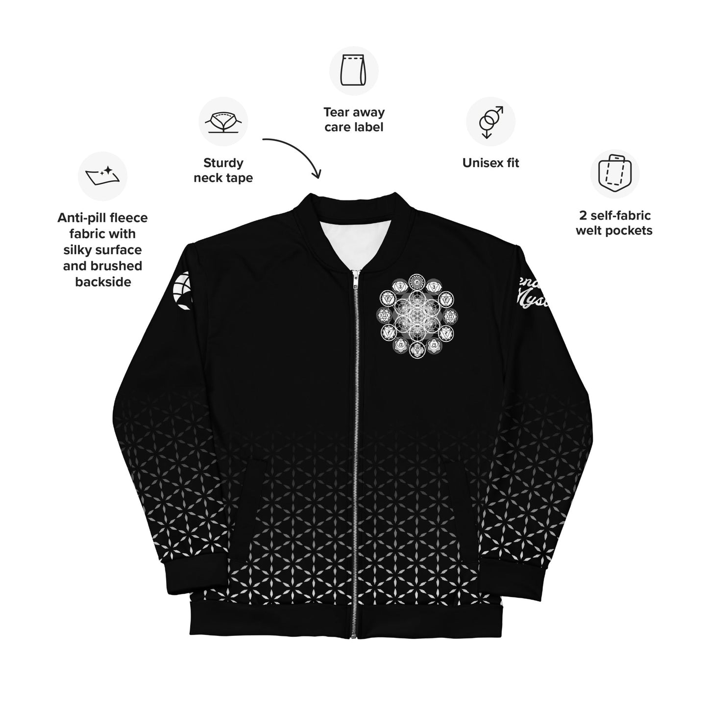 Mystic Contemplation - Vision Portal Unisex Bomber Jacket