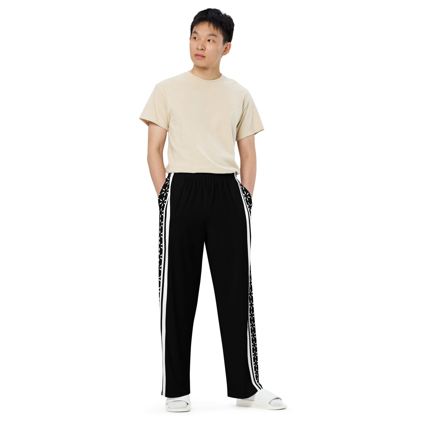 Mystic Stripes | All-Over Print Unisex Wide-Leg Pants