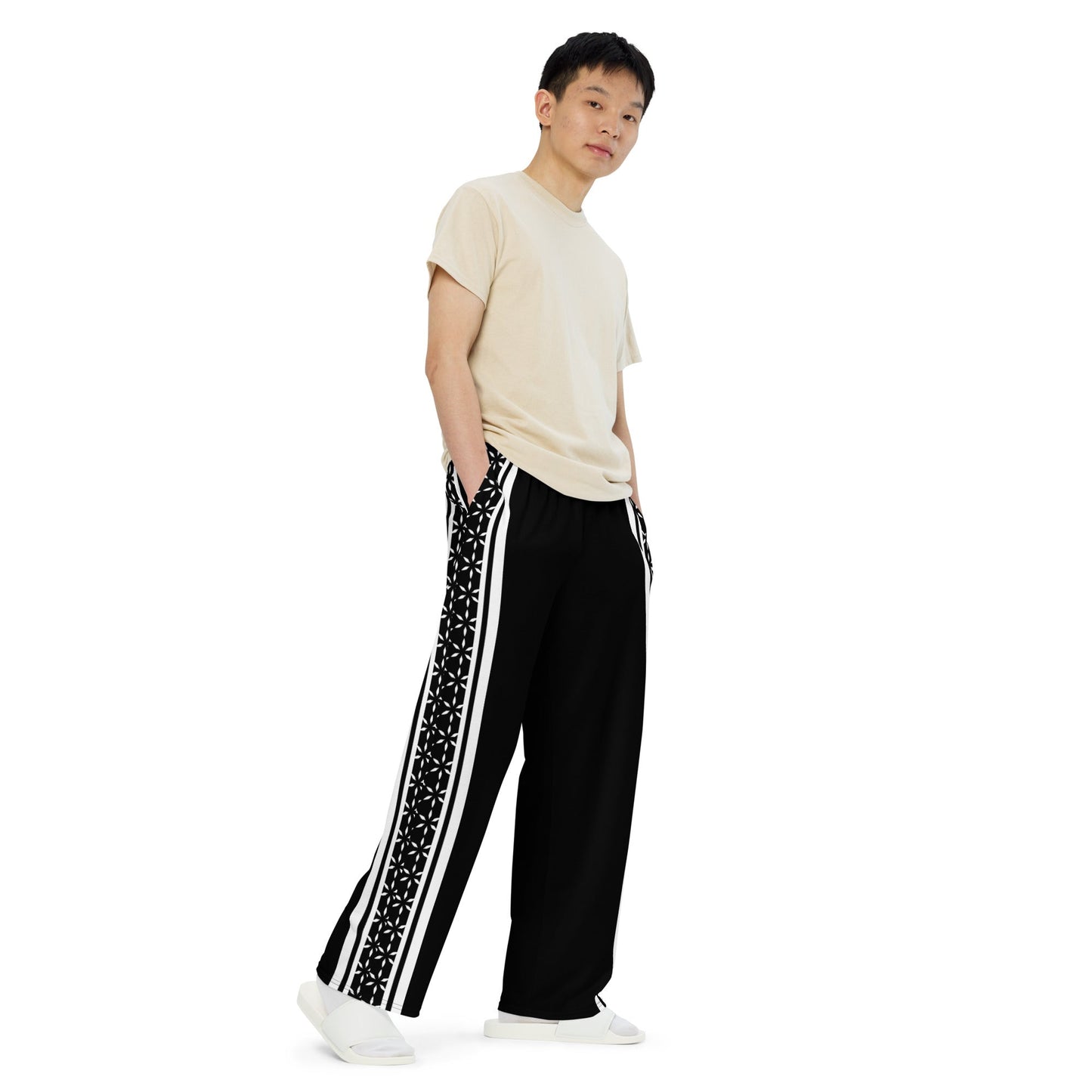 Mystic Stripes | All-Over Print Unisex Wide-Leg Pants