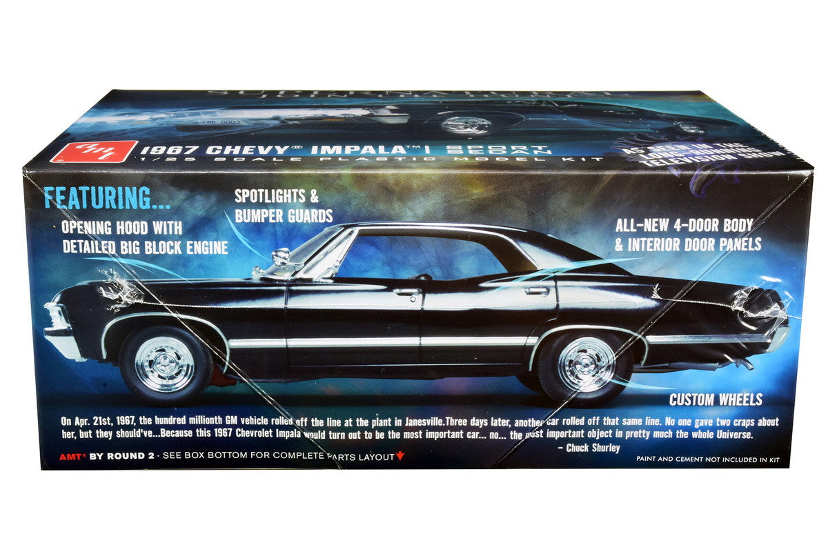 Skill 2 Model Kit 1967 Chevrolet Impala Sport Sedan "Supernatural" (2005) TV Series 1/25 Scale Model by AMT
