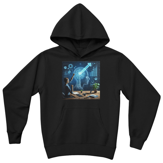 Custom AI-Print Hoodie for Teens & Youth - Personalized Pullover Hoodie | Bella + Canvas 3719Y | Print-On-Demand