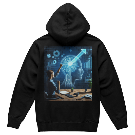Customized Pullover Hoodie Sweatshirt AI Women's Mind Power - Back Print-On-Demand