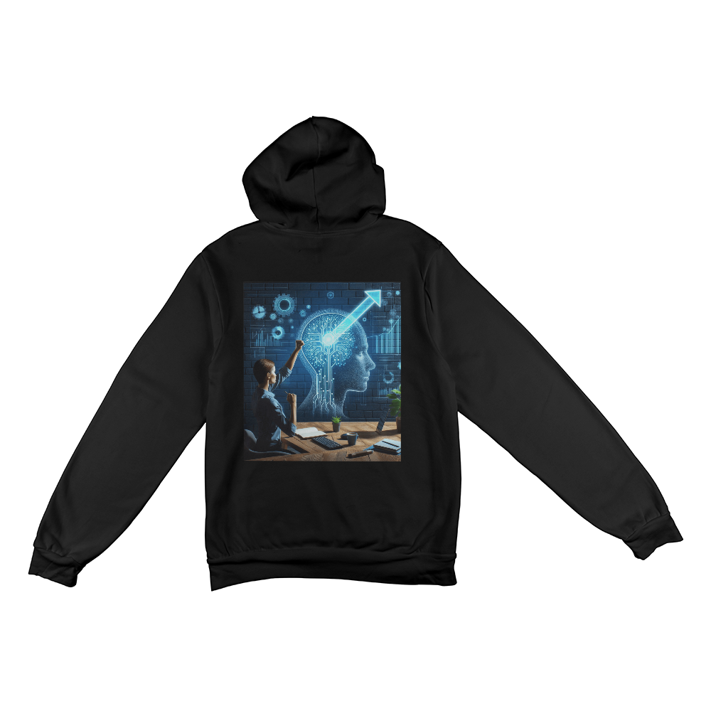 Customized Pullover Hoodie Sweatshirt AI Women's Mind Power - Back Print-On-Demand