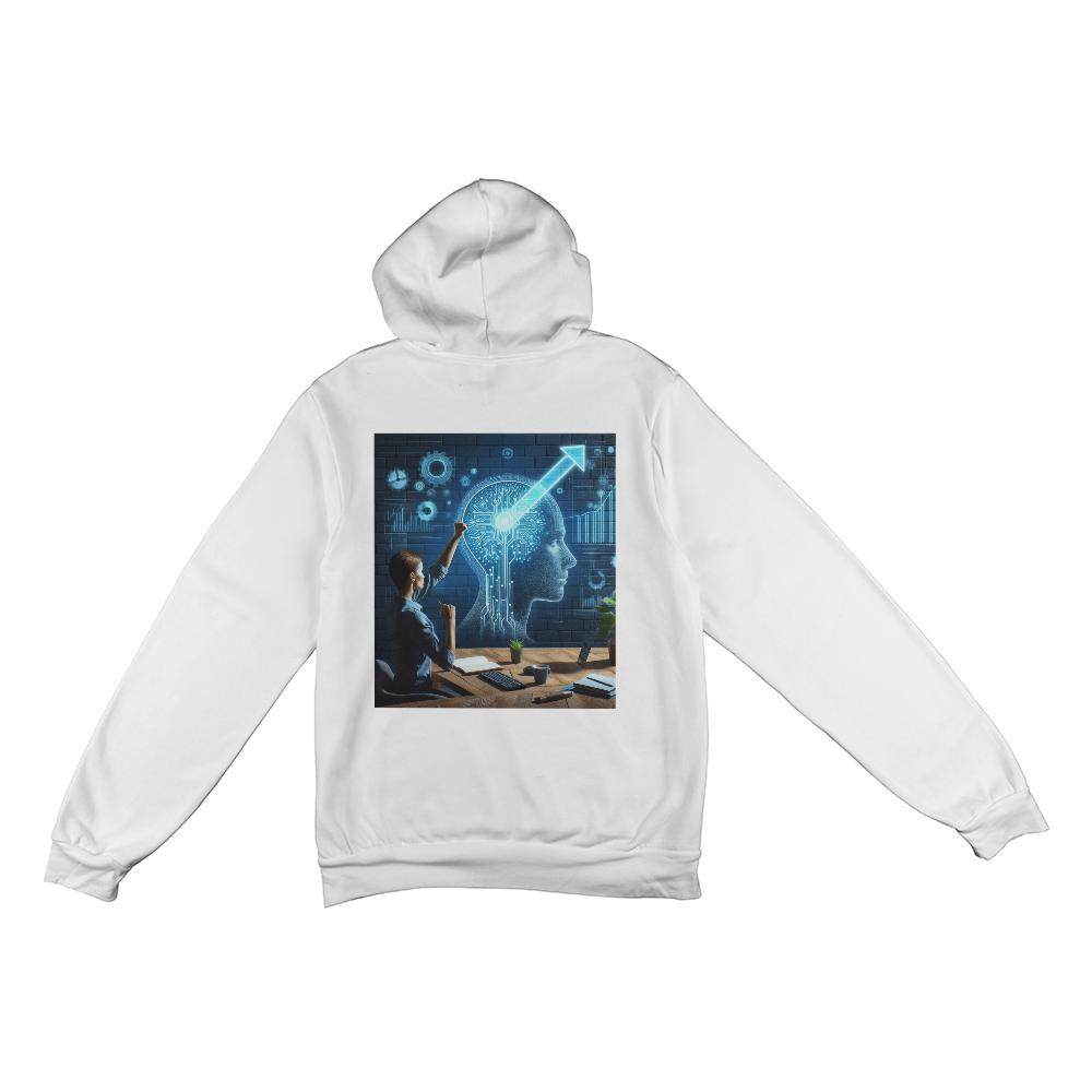 Customized Pullover Hoodie Sweatshirt AI Women's Mind Power - Back Print-On-Demand