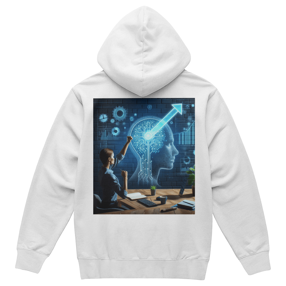 Customized Pullover Hoodie Sweatshirt AI Women's Mind Power - Back Print-On-Demand