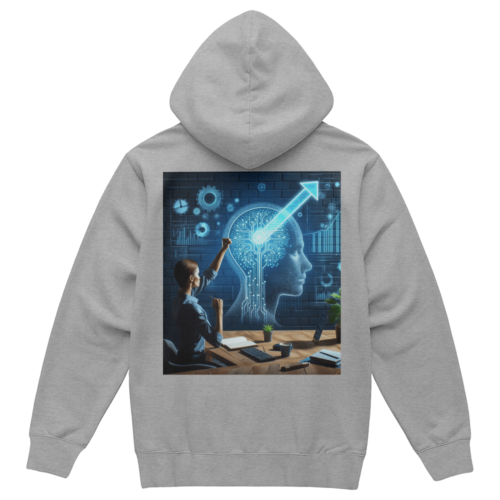 Customized Pullover Hoodie Sweatshirt AI Women's Mind Power - Back Print-On-Demand