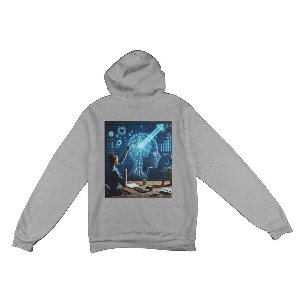 Customized Pullover Hoodie Sweatshirt AI Women's Mind Power - Back Print-On-Demand