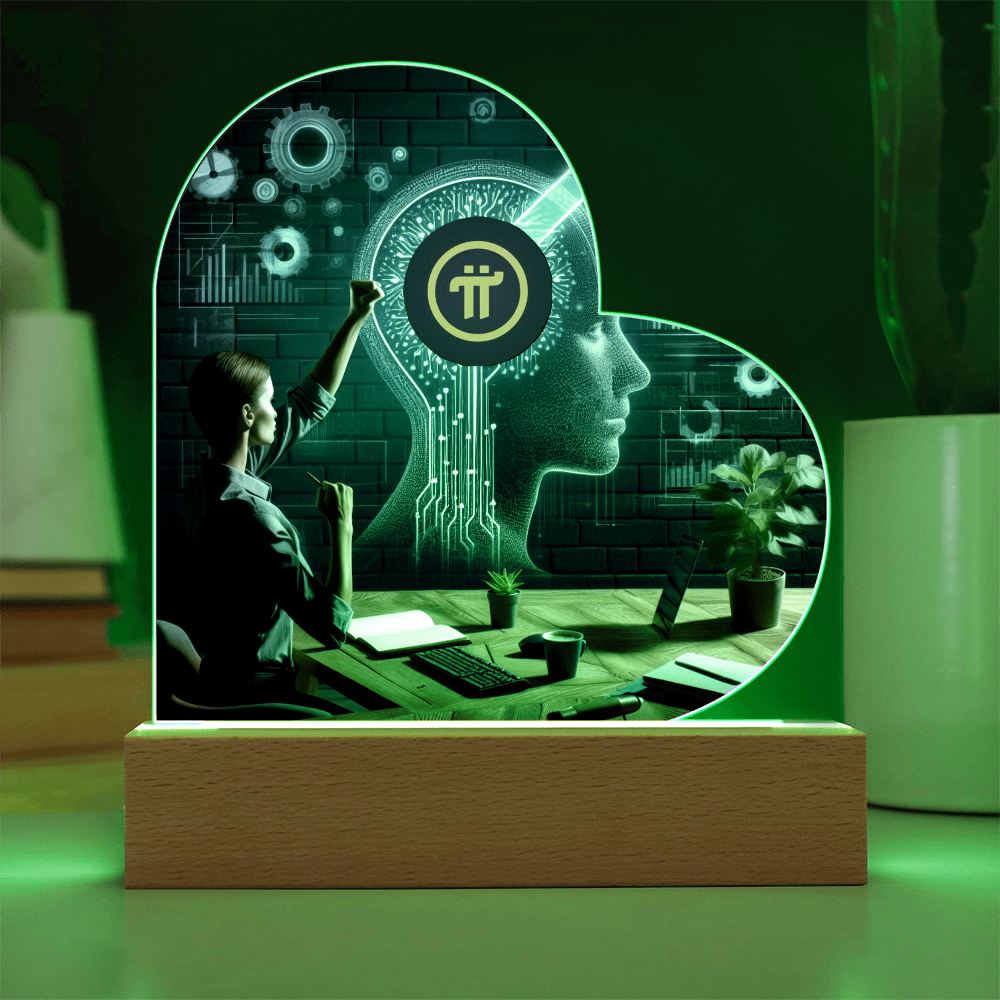 PI Pioneers AI Heart Acrylic Plaque and Flower Bouquet  Gift