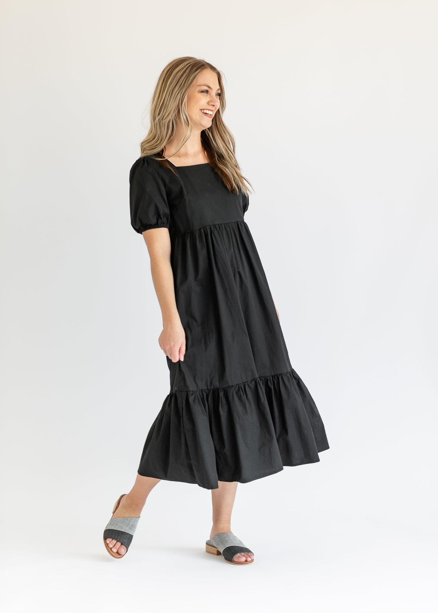 Ava Square Neck Midi Dress
