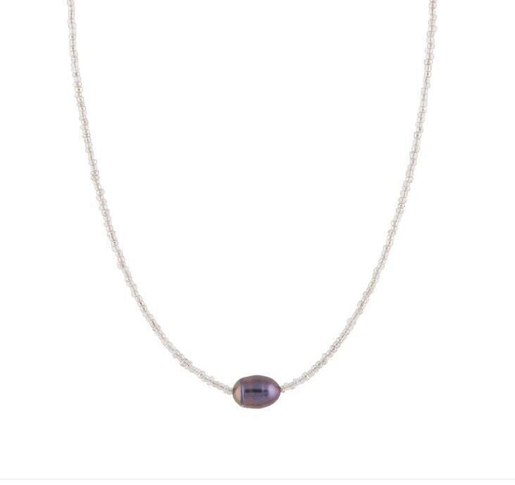 Artistic Vintage Bead Necklace Natural Freshwater Pearl