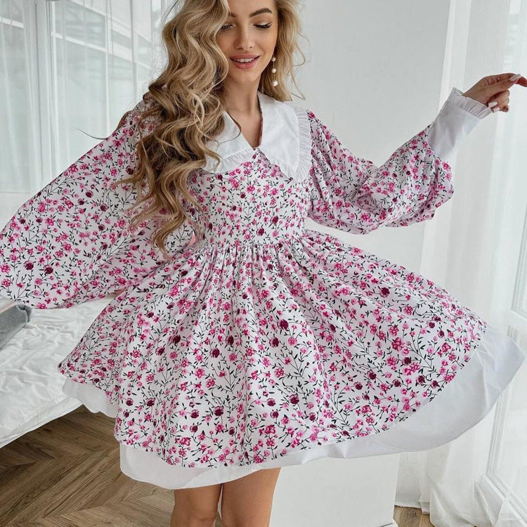 Printed Elegant Short Dress For Women