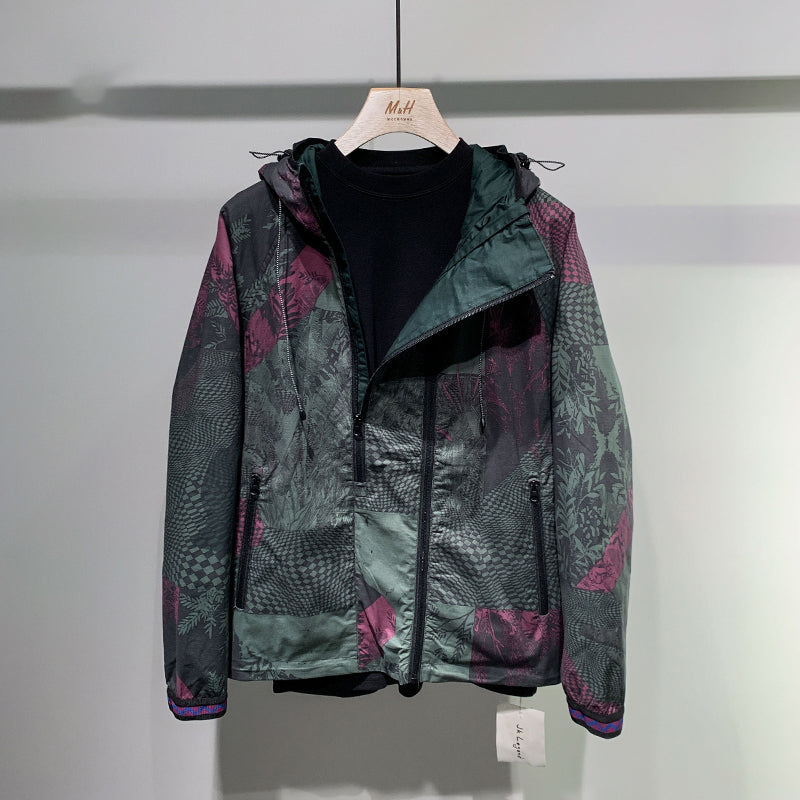 MCC HOMME Stylish 3D Printed Hooded Jacket for Men