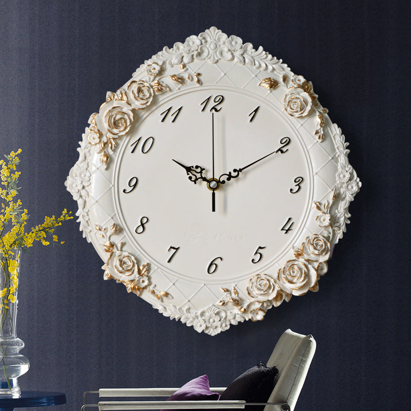 European Style Wall Clock Living Room Creative Art Clock Home