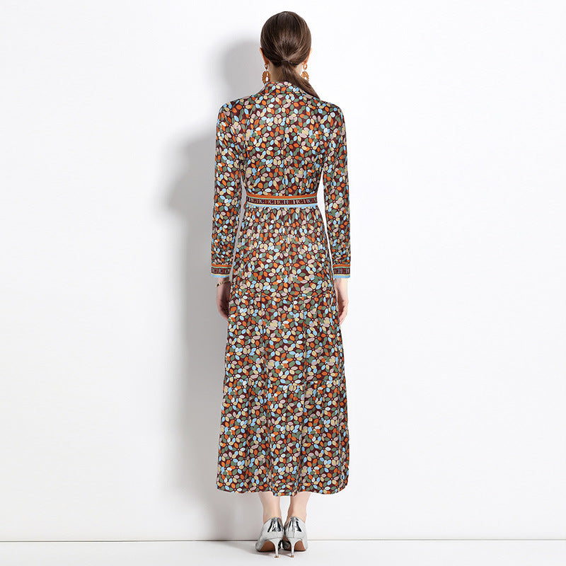 Slim-fit Positioning Printing Dress Women