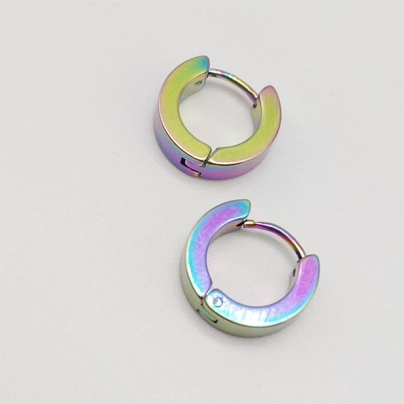 Simple Electroplated Stainless Steel Earrings