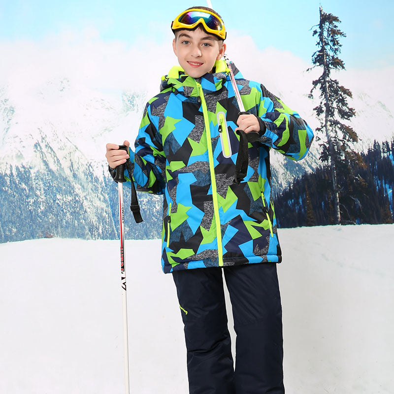 Boys' Ski Suit Set 2016 Windproof Outdoor Jacket