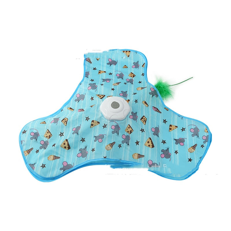 Cat Toys Interactive Hide And Seek Cat Toy With Mouse Squeaky Motion Activated Moving Concealed Feathers Pet Kitten Teaser Toy Pets Products