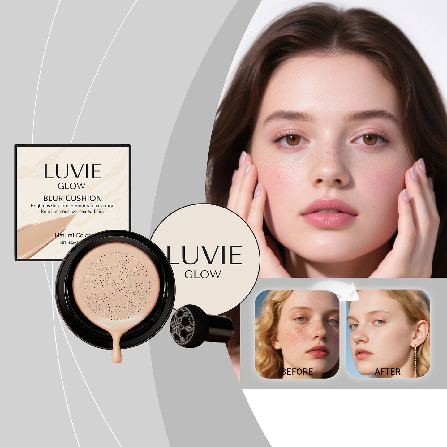 Radiant Flawless Cushion Foundation Natural Shade