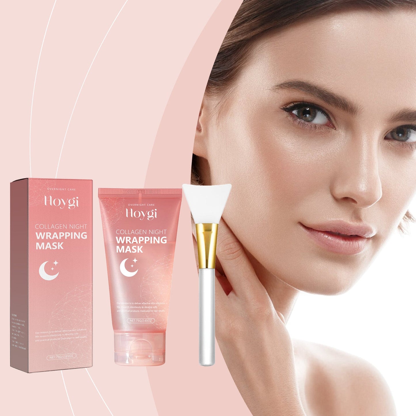 Collagen Peeling And Tearing Facial Mask 75g-1 Facial Mask Brush-box