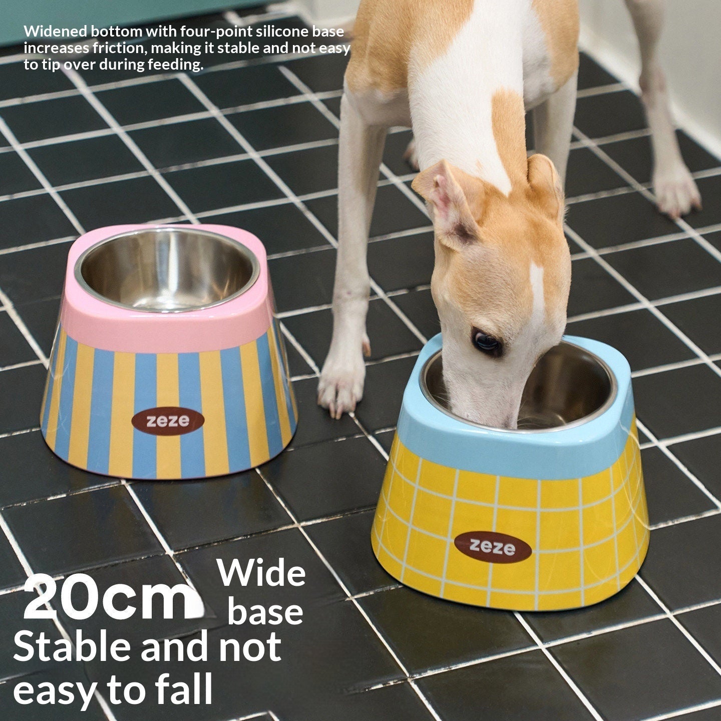 Stainless Steel Cat Water Bowl Drinking Basin Pet Neck Supporting