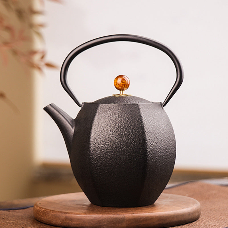 Cast Iron Teapot Bright Enamel Inner Wall Kettle