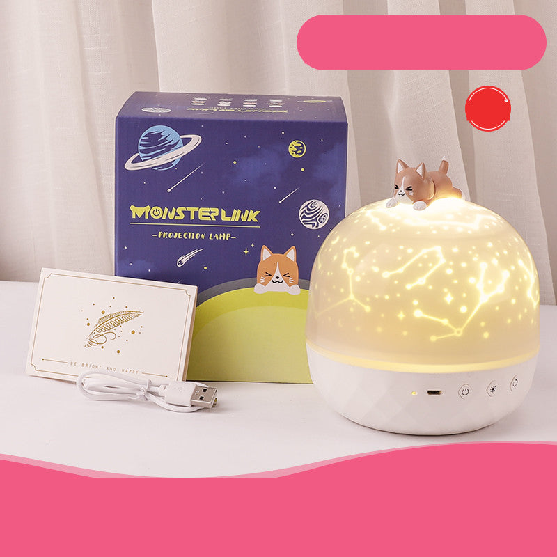 Children's Bedroom Dream Rotating Gypsophila Projection Lamp