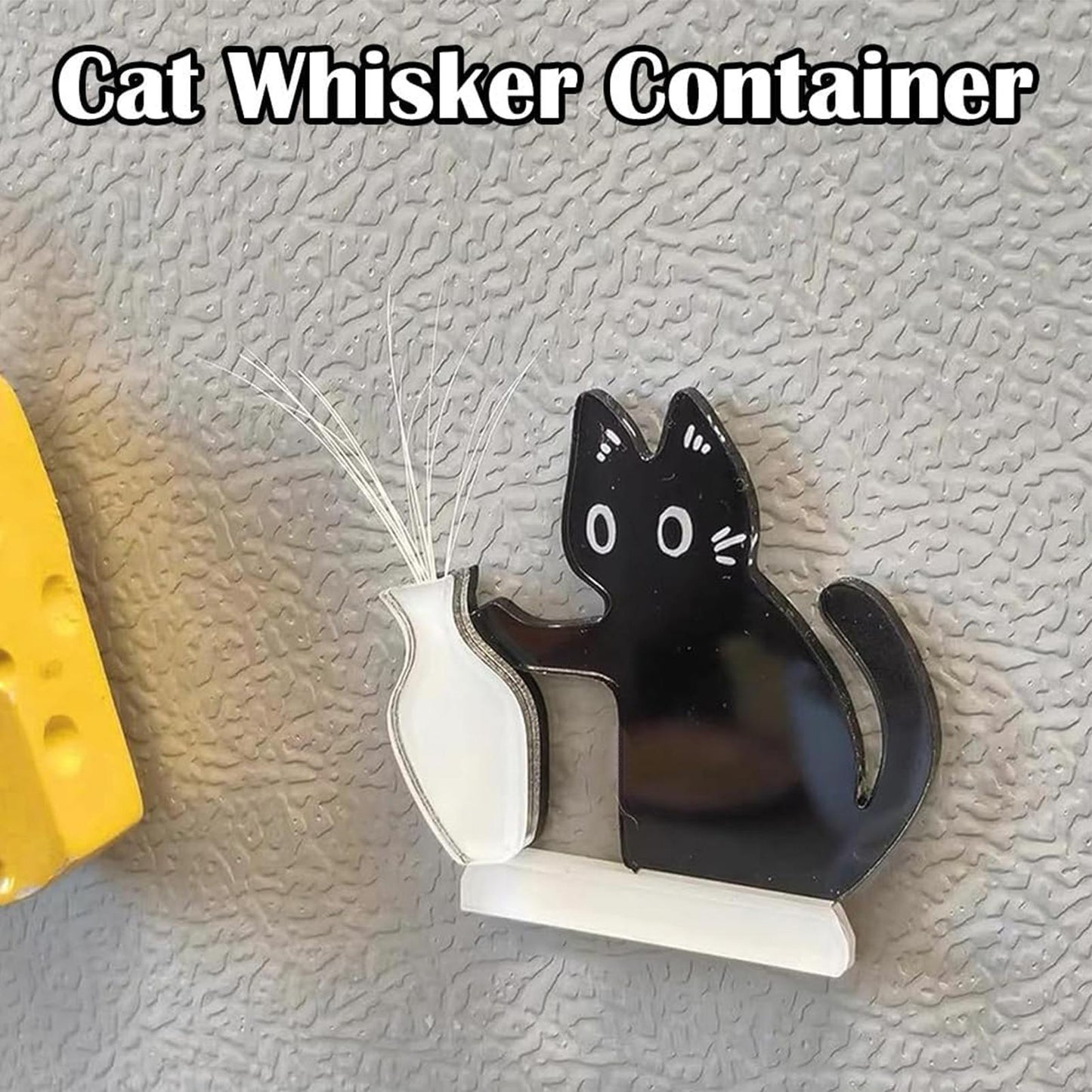 Creative Black Cat Fridge Magnet Acrylic Refrigerator Sticker Cat Whisker Fridge Magnet Figurine Kitchen Decor Gifts