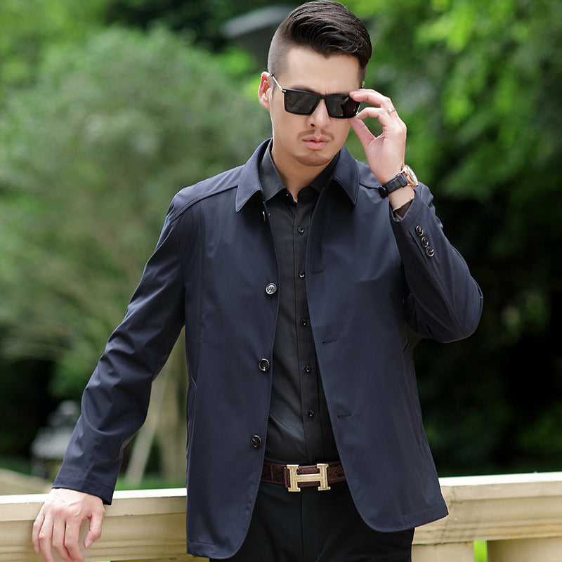 Men's Casual Jacket for Ages 40-50, Spring/Fall
