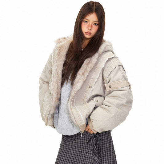 Lazy Thick Padded Hooded Winter Coat