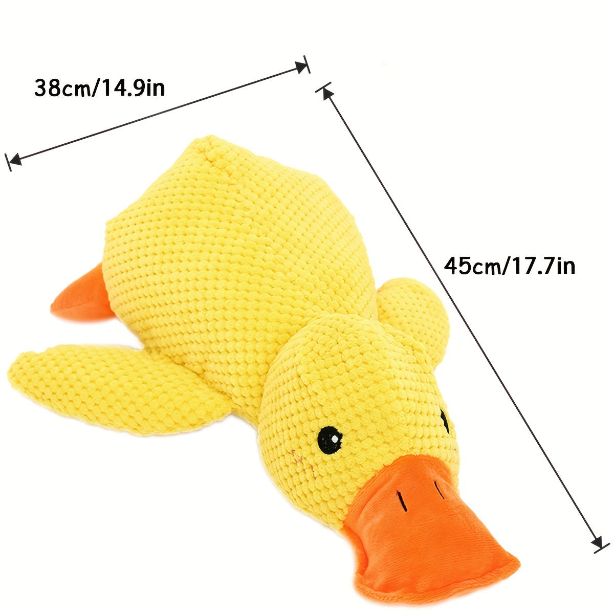 Best Pet Supplies Interactive Squeaky Dog Toy - Crinkle Duck, Yellow  Stuffing-Free Or Stuffed Body, Soft, Squeaks & Crinkles, No Mess, Perfect For Moderate Chewers, Toss And Fetch Play