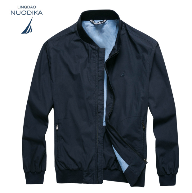 Spring Autumn Men's Casual Jacket with Stand Collar