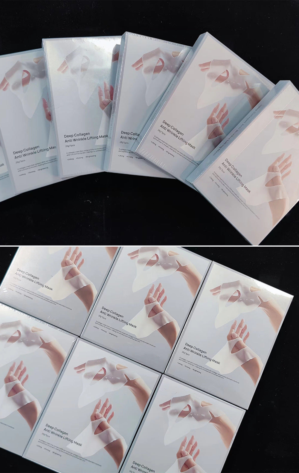 Deep Collagen Facial Mask -gray, Hand Down, No Logo- 28ml-tablet